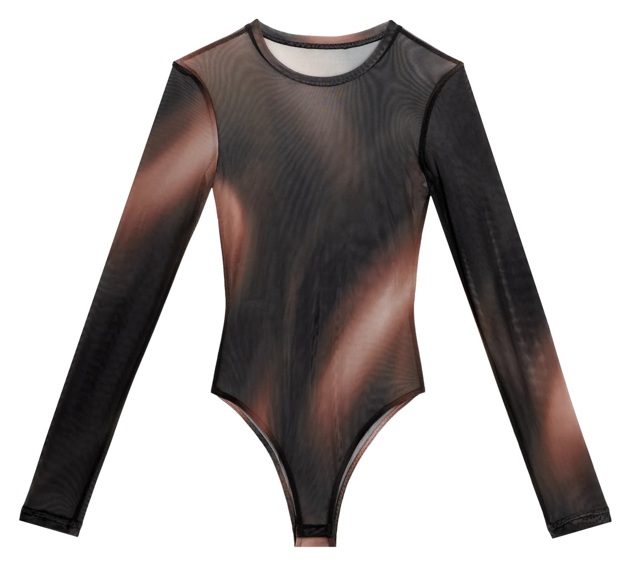 Body manches longues en mesh imprimé Multicolore SIBODY