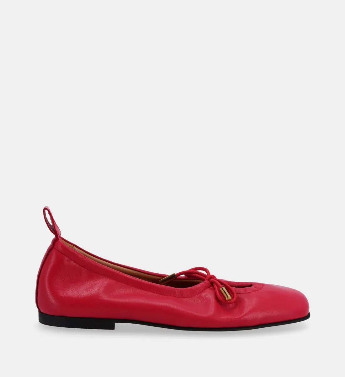 Ballerines en cuir Rouge ROSALIND