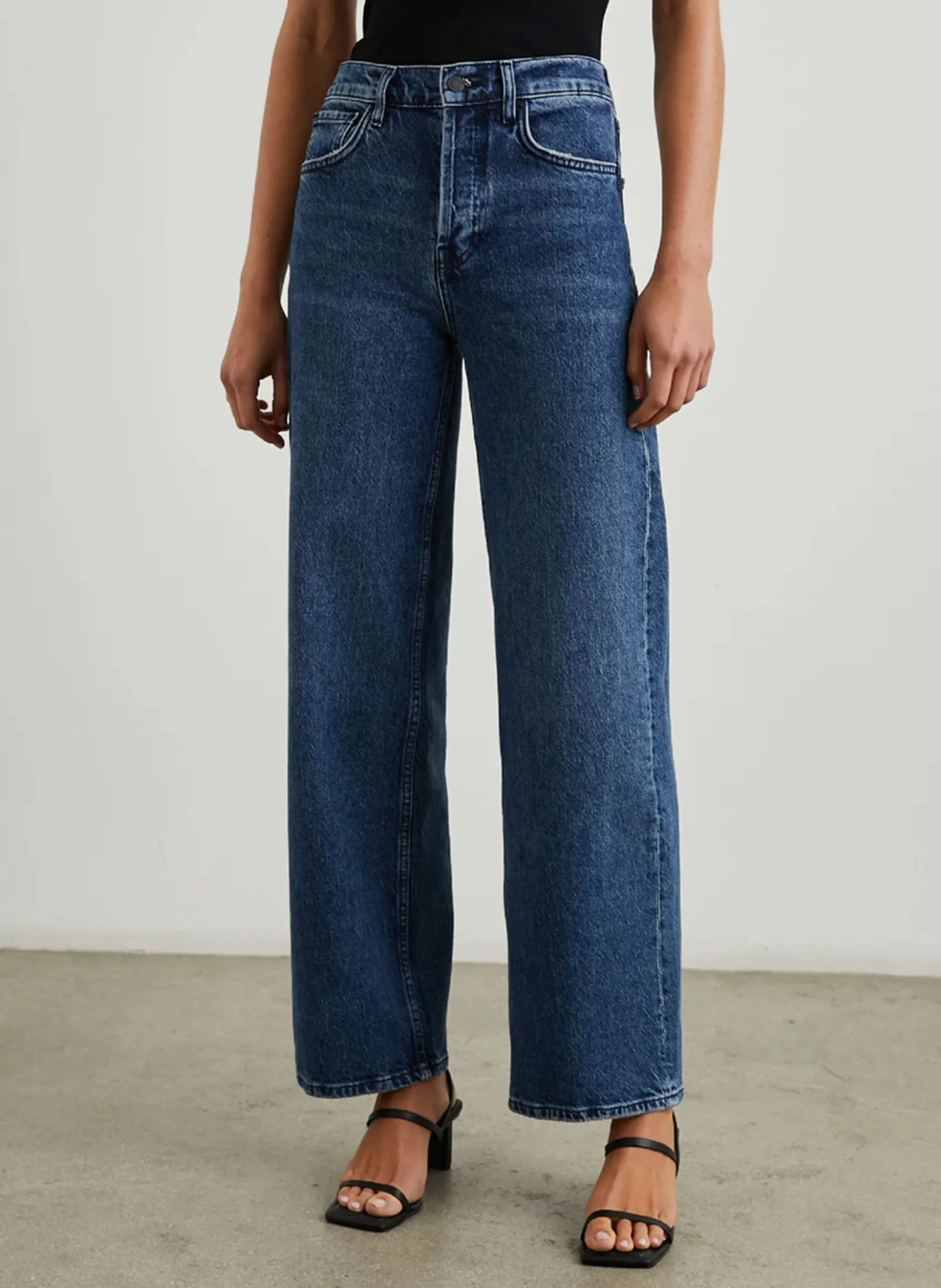 Jean droit taille haute Bleu GETTY