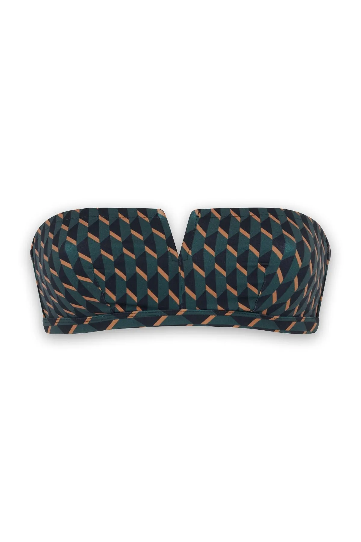 Maillot de bain haut de bikini bandeau imprimé Vert BANDEAU L'HABILLE ZELLIGE