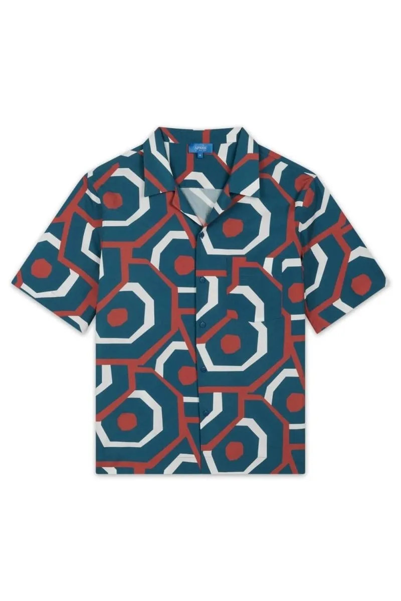 Chemise imprimée à manches courtes col bowling Multicolore CHEMISE PARASOLE