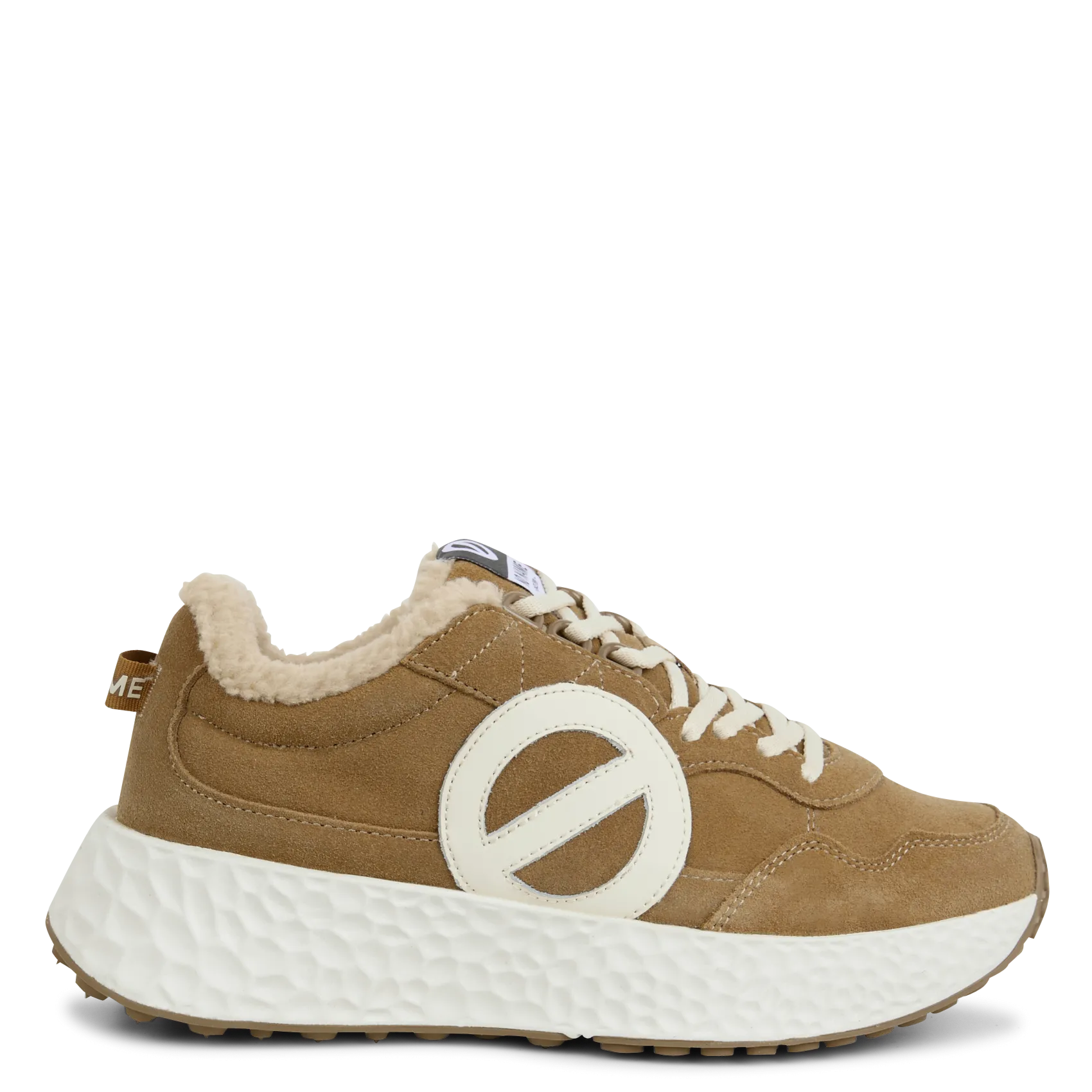 Baskets basses compensées en cuir velours Marron CARTER