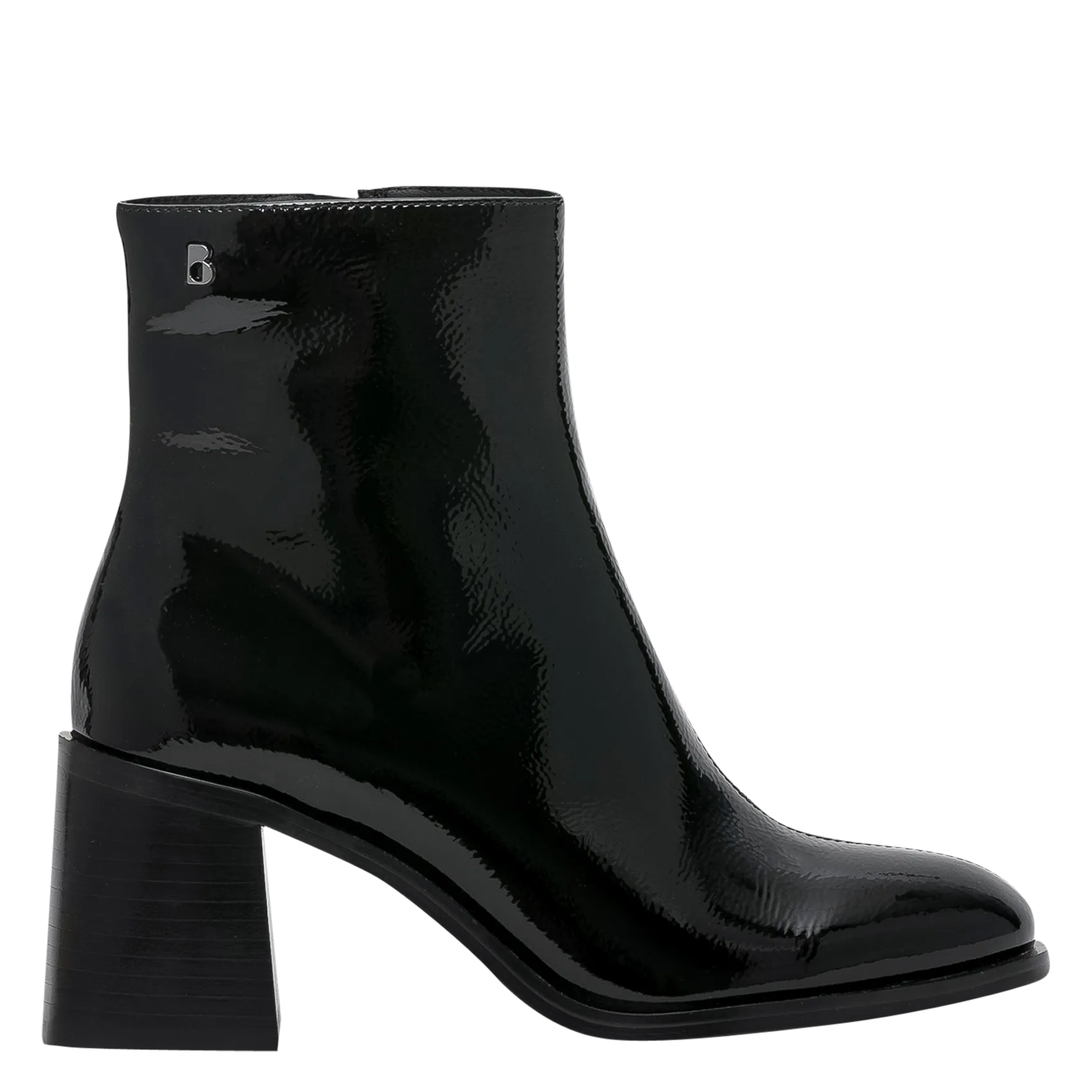 Boots en cuir vernis Noir MELI