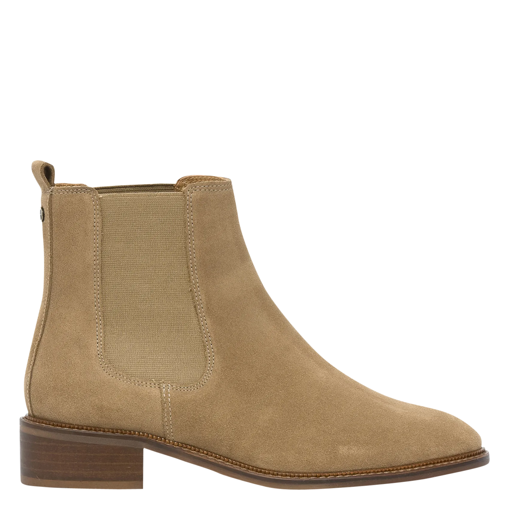 Boots en cuir velours Beige SELIA