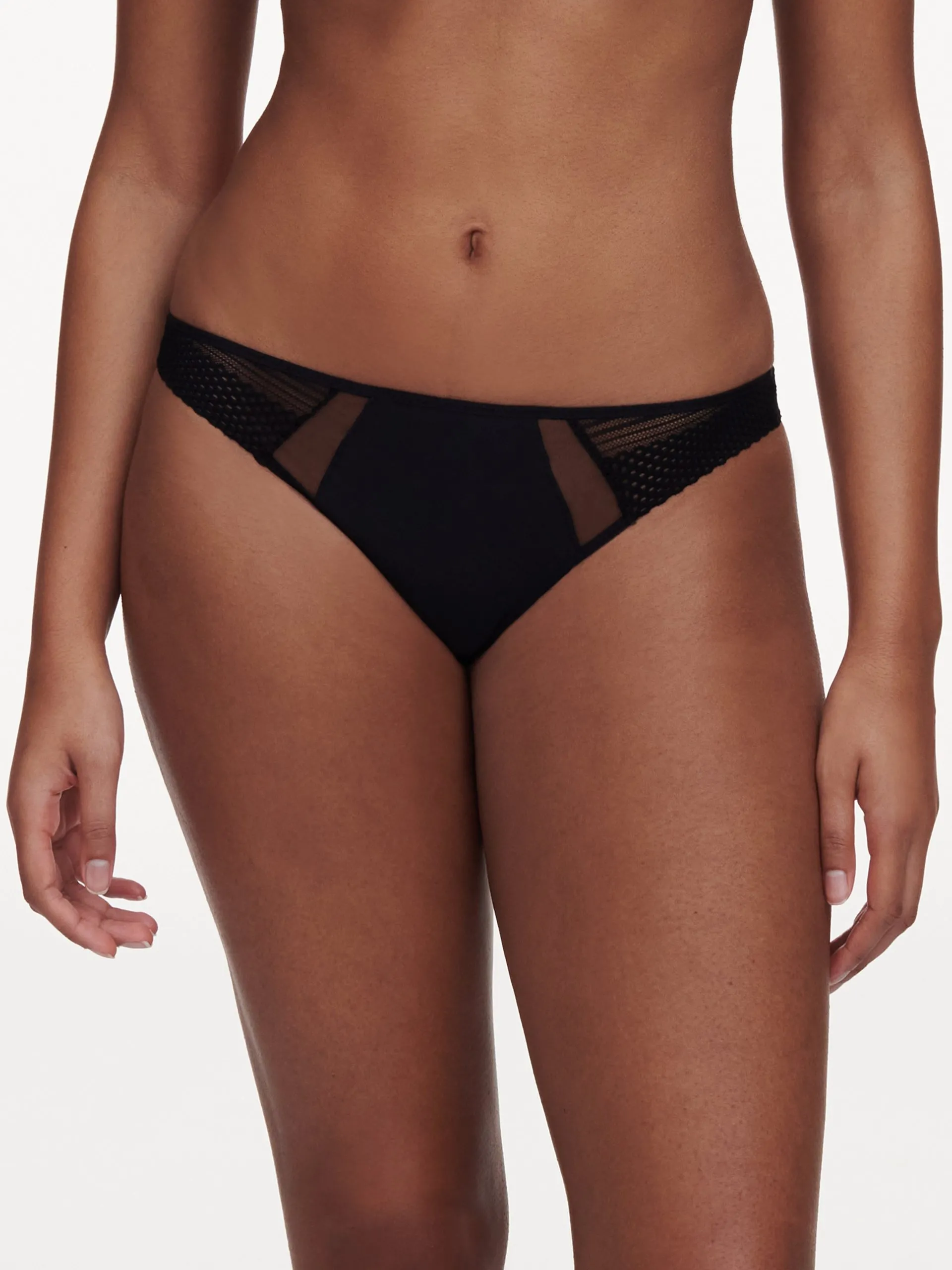 Tanga en dentelle Noir PLAY
