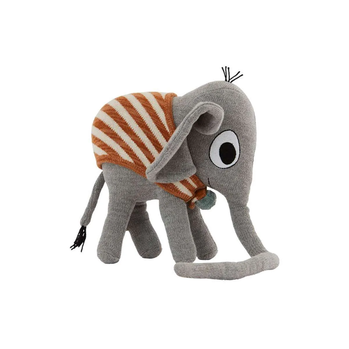 Peluche en coton et polyester Gris