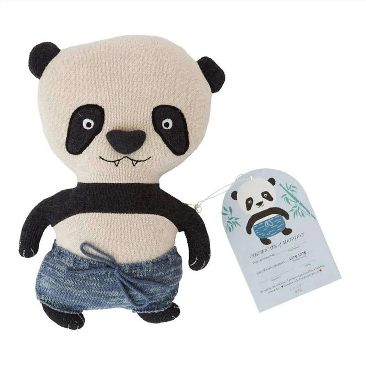 Peluche en coton et polyester Noir