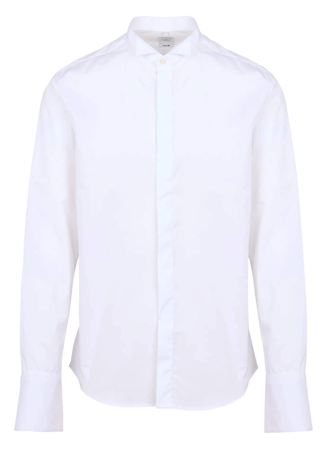 Chemise droite col classique en coton Blanc KRAVE