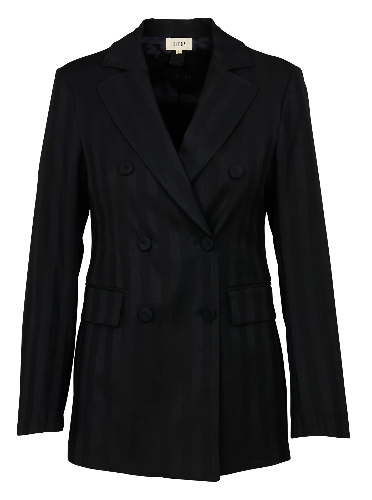 Veste de tailleur droite rayée Bleu VITALO