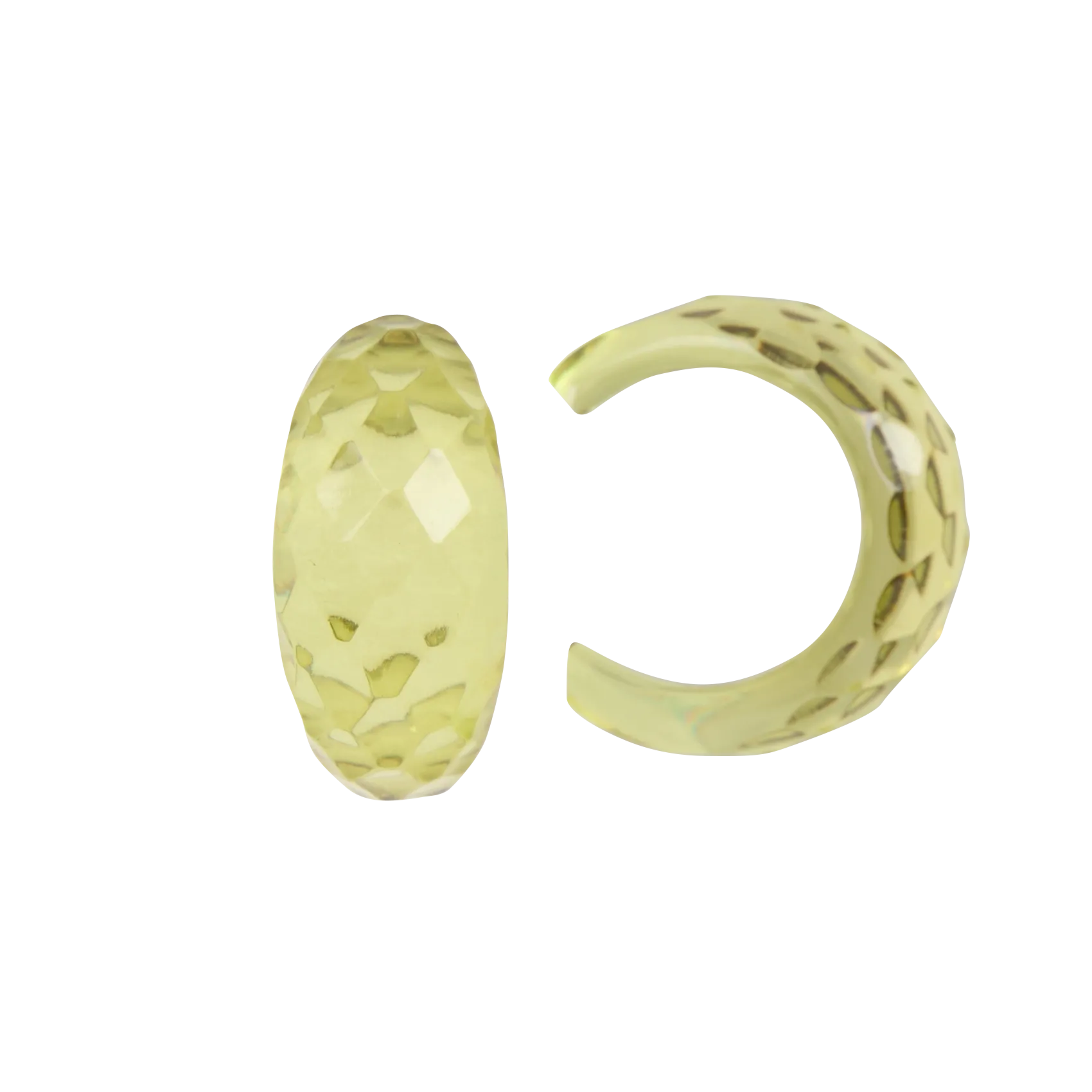 Créoles ouvertes facettées Vert IRENA