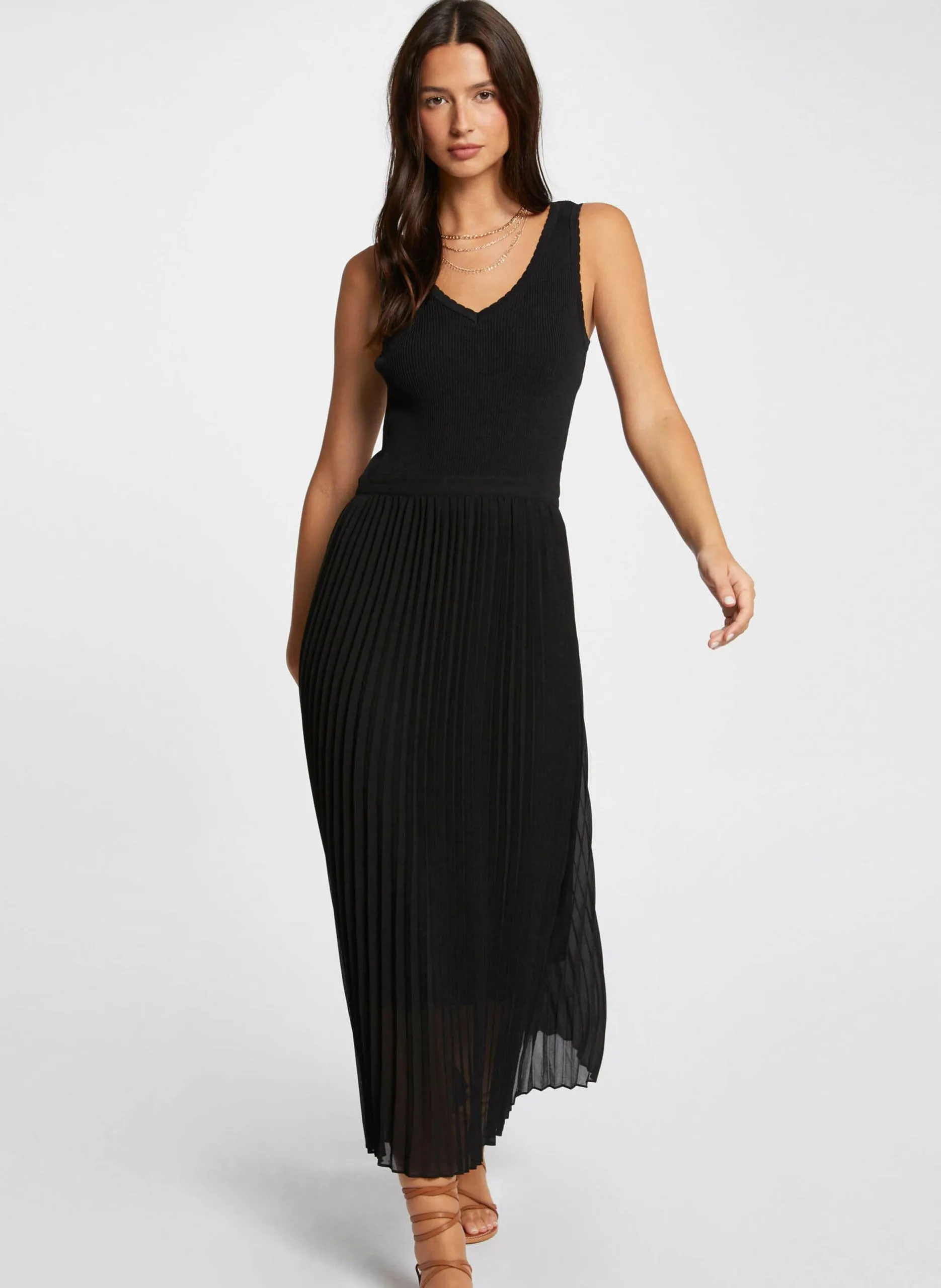 Robe tricot longue cintrée Marron 242-RMLISS