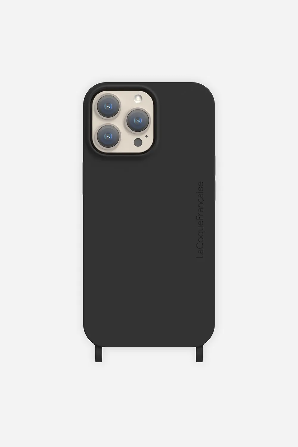 Coque de téléphone soft touch avec anneaux pour iphone 15 pro Noir