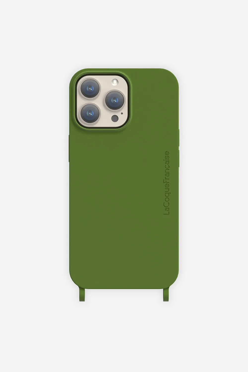Coque de téléphone soft touch avec anneaux pour iphone 15 pro Vert