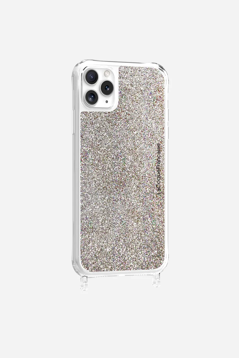 Coque de téléphone paillettes avec anneaux pour iphone 11 pro max Multicolore
