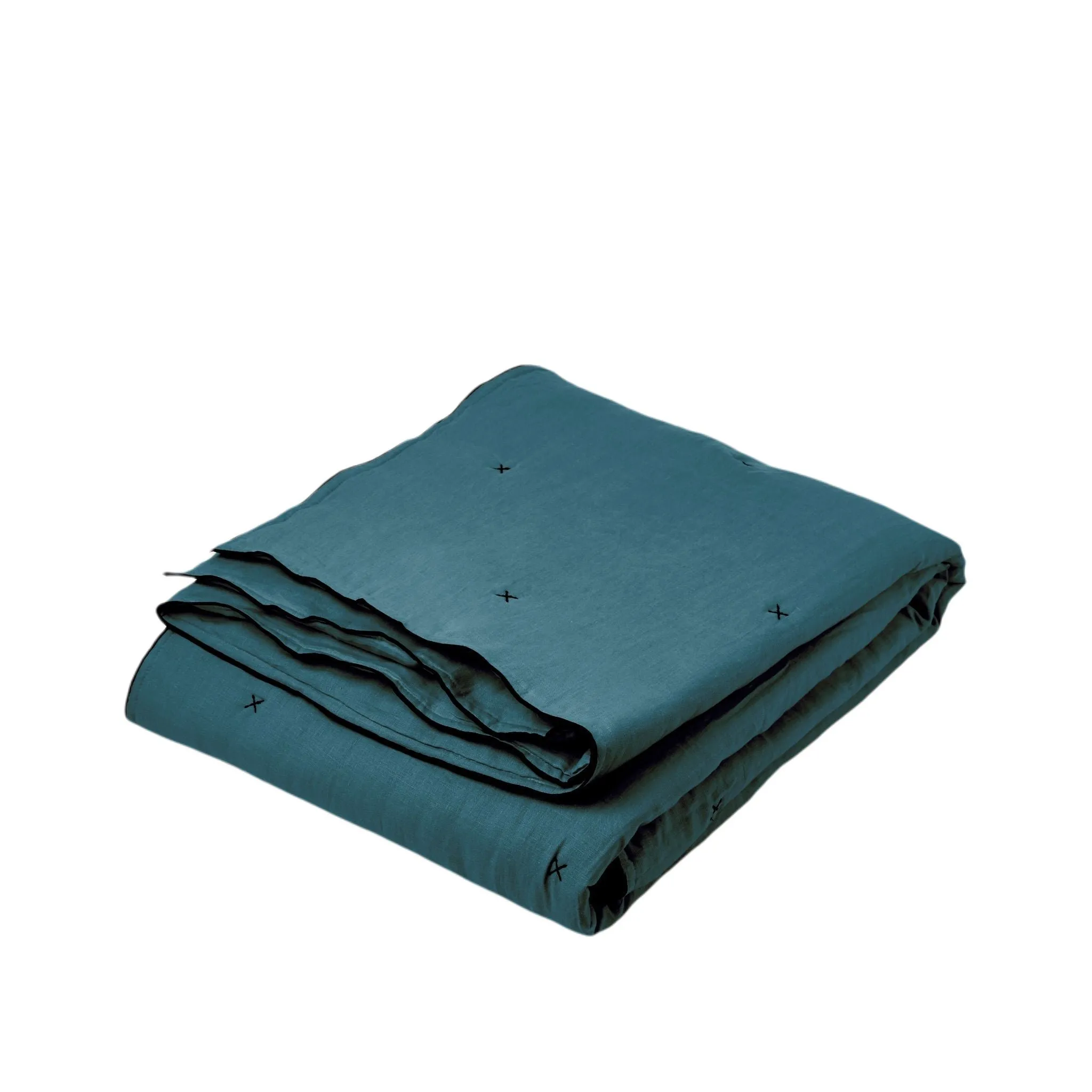 Couvre-lit matelassé Bleu CARLINA