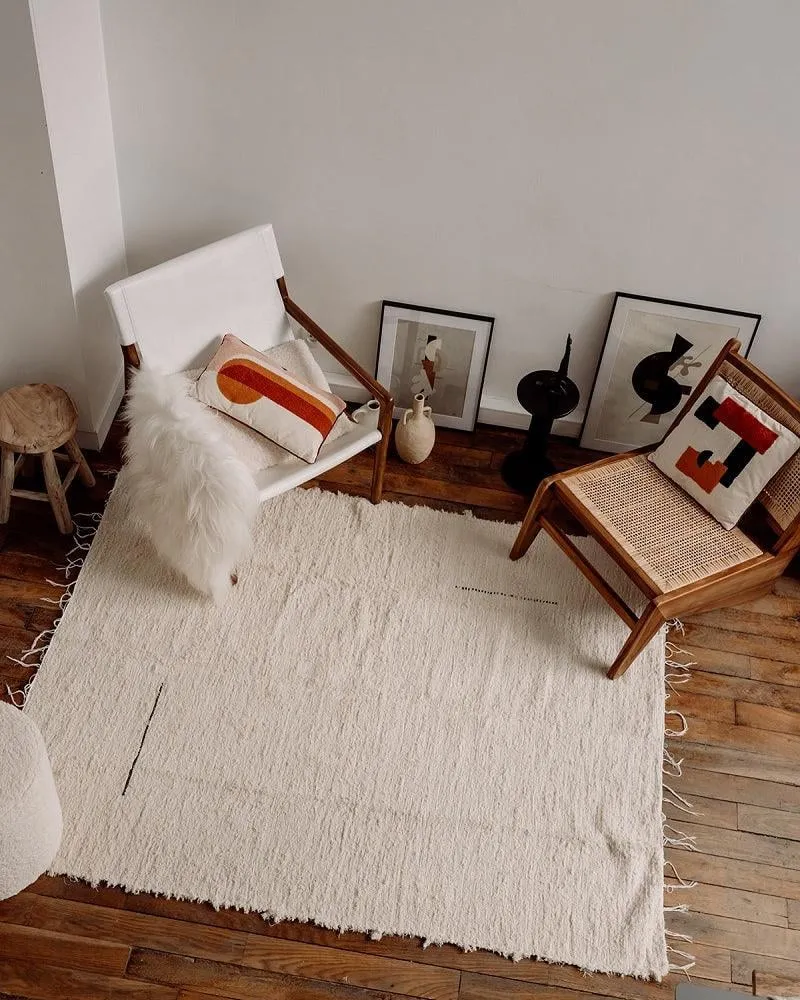 Le tapis en coton n°2 Beige GEORGIO