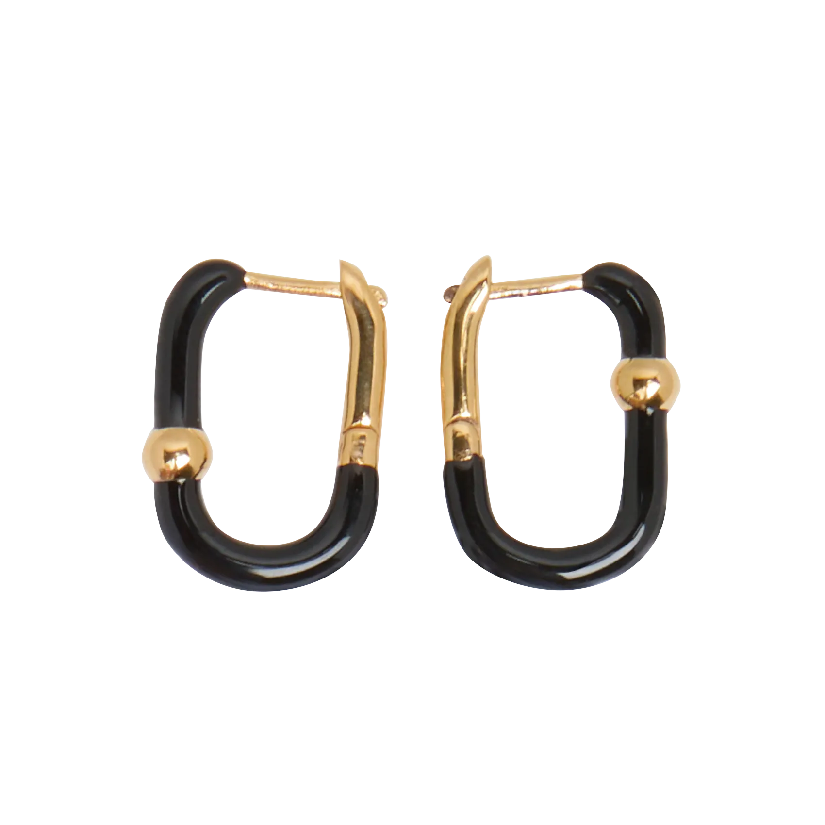 Boucles d'oreilles fermées Noir MINI GEORGY