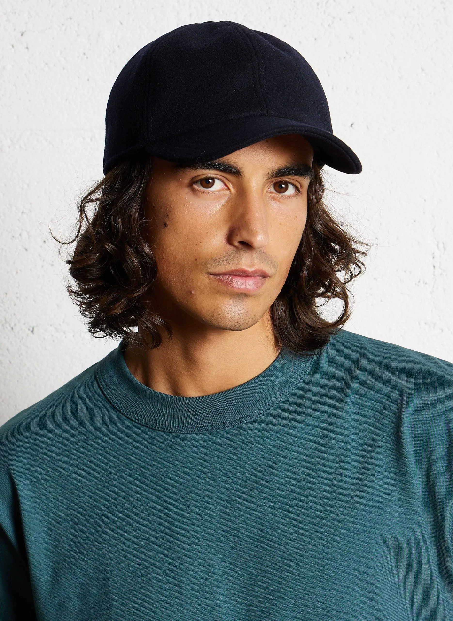 Casquette en laine mélangée Bleu FABIEN