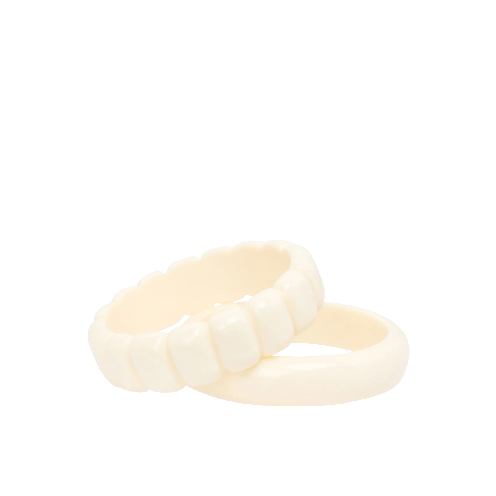 Set de deux joncs Blanc MILANN