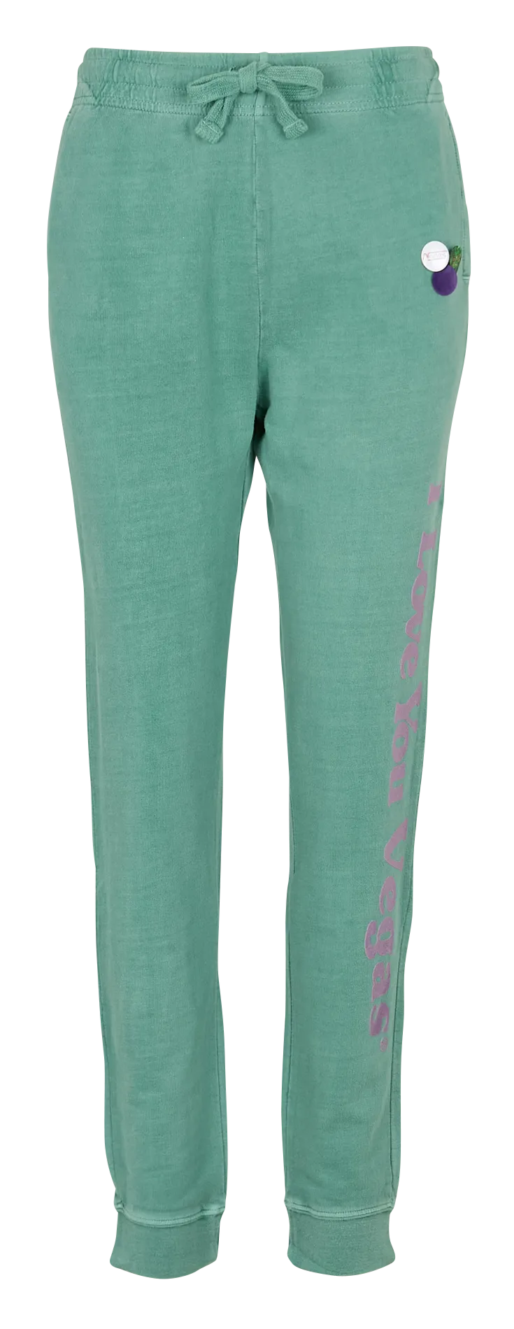 Jogging ample sérigraphie en coton Vert JOGGER SOUVENIR