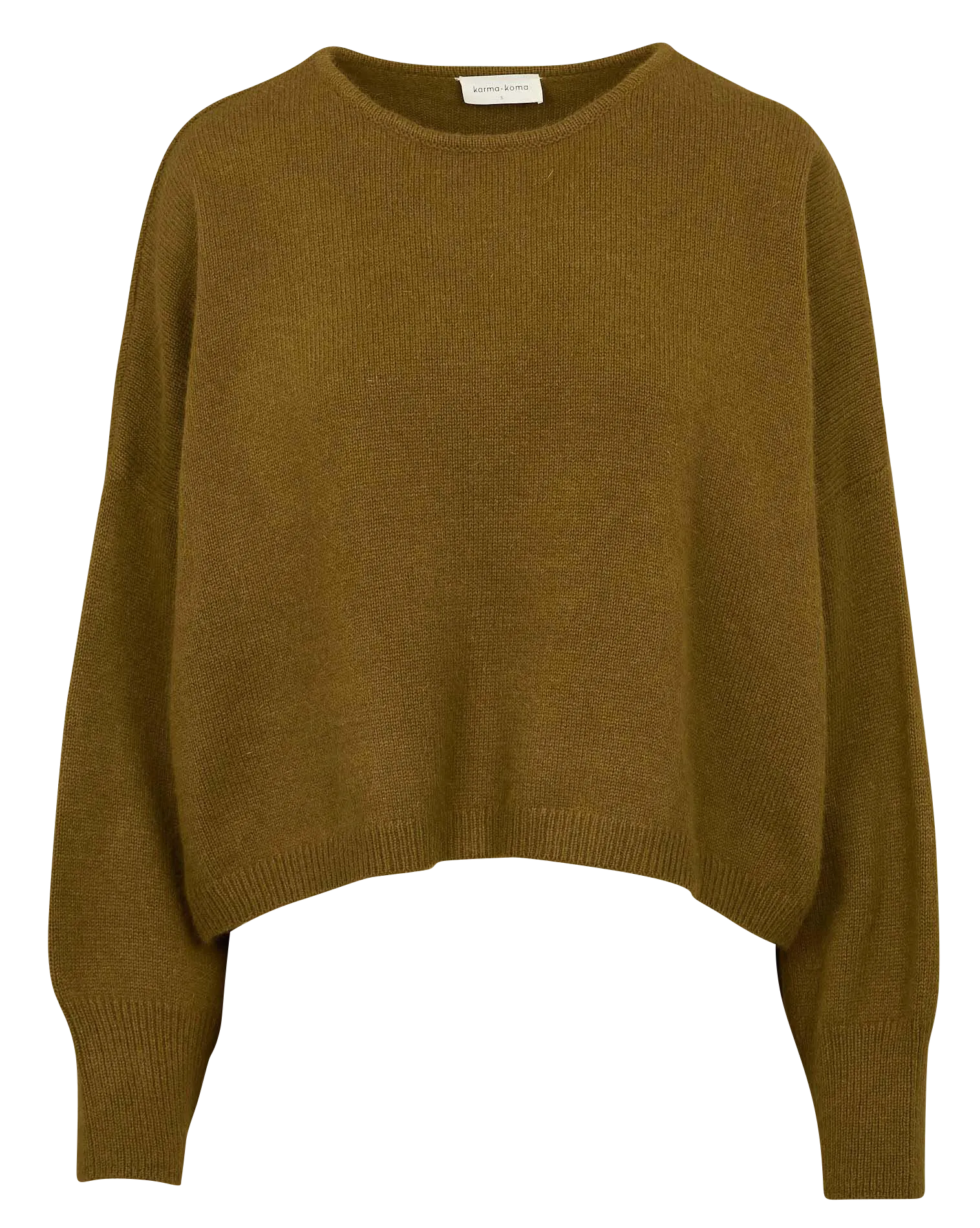 Pull col rond en laine mélangée Marron BIRKIN