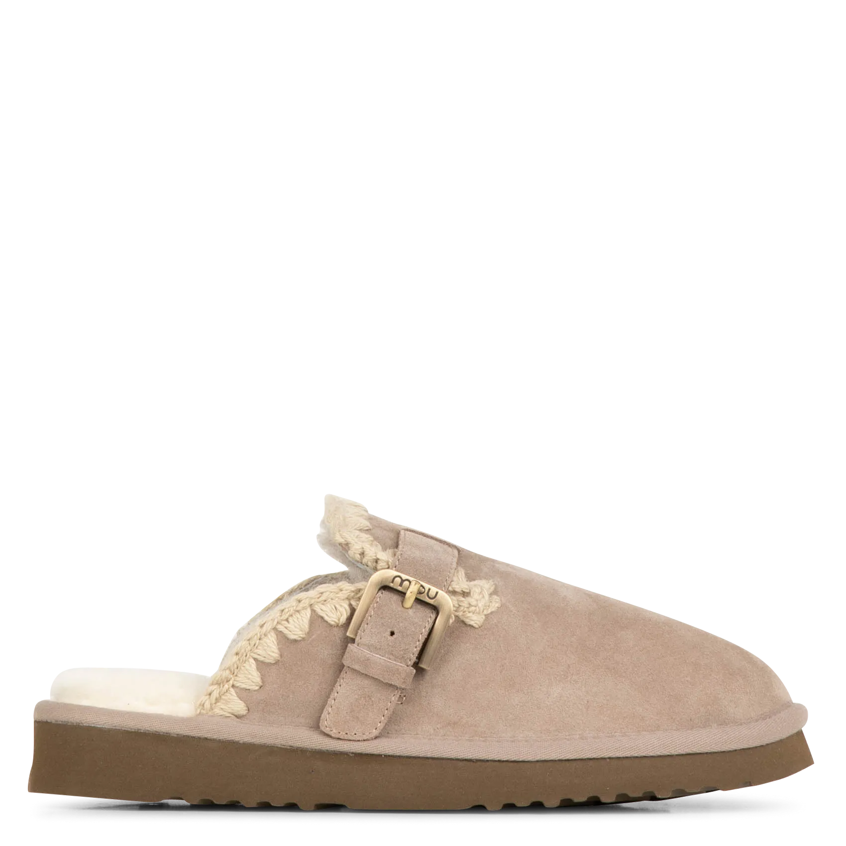 Chaussons avec boucle en métal en cuir Gris CLOG ESKIMO