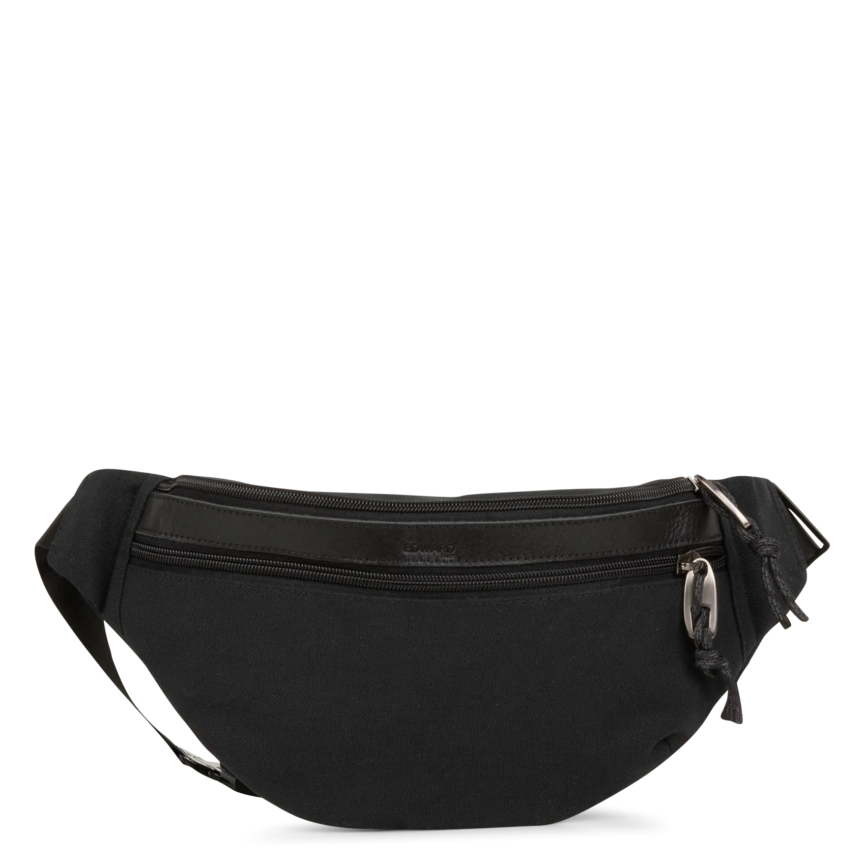 Sac banane bi matière en cuir mélangé Noir DELTA