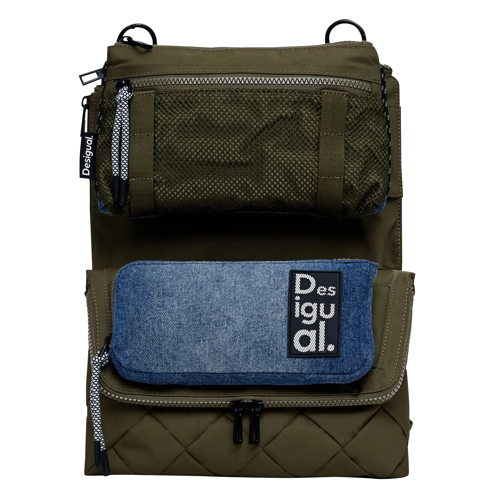 Sac bandoulière 2-en-1 matelassé Vert