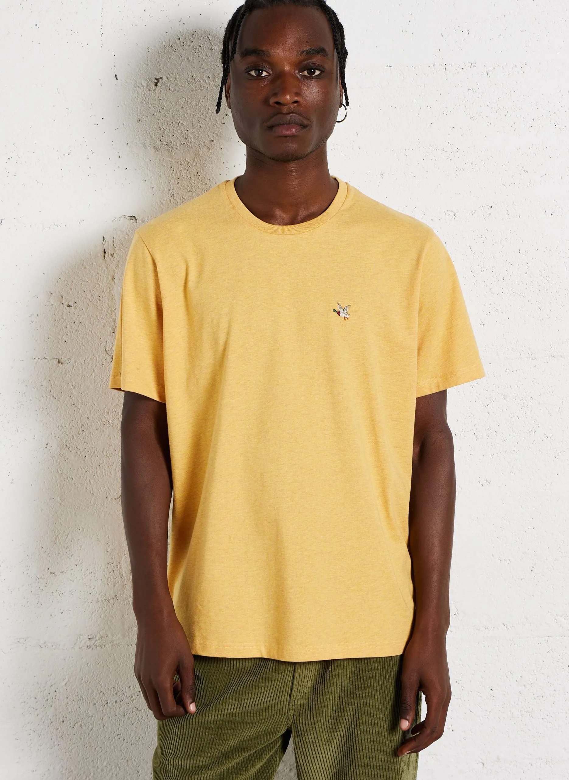 Tee-shirt droit sérigraphié en coton Jaune TOGS