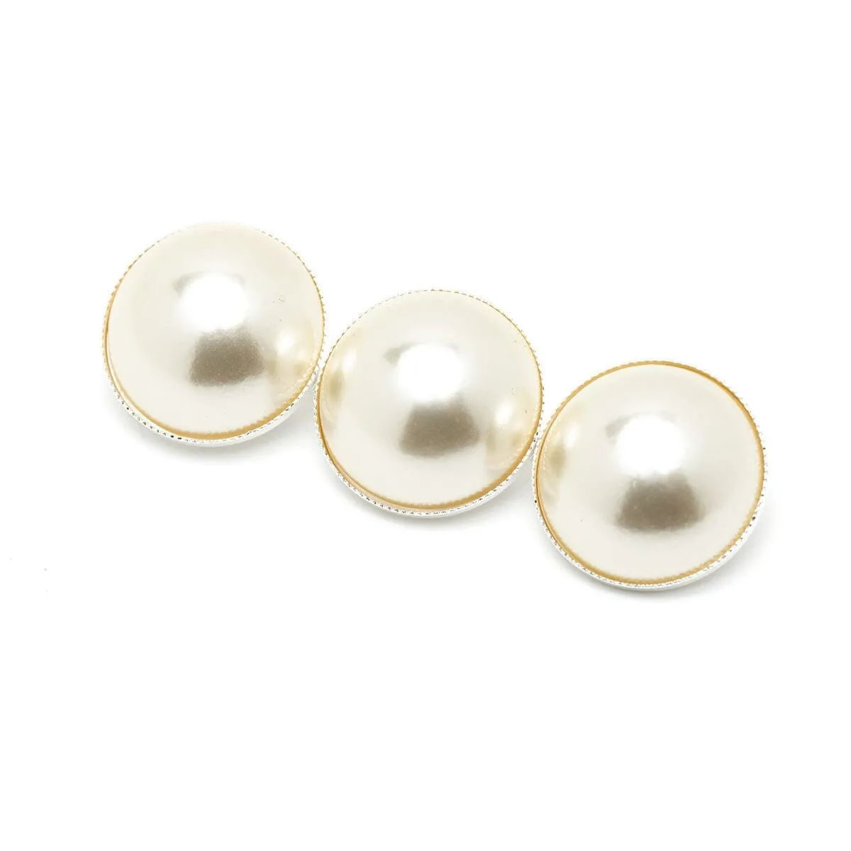 Maxi broche perles doré à l'or fin Argent NÉLYA