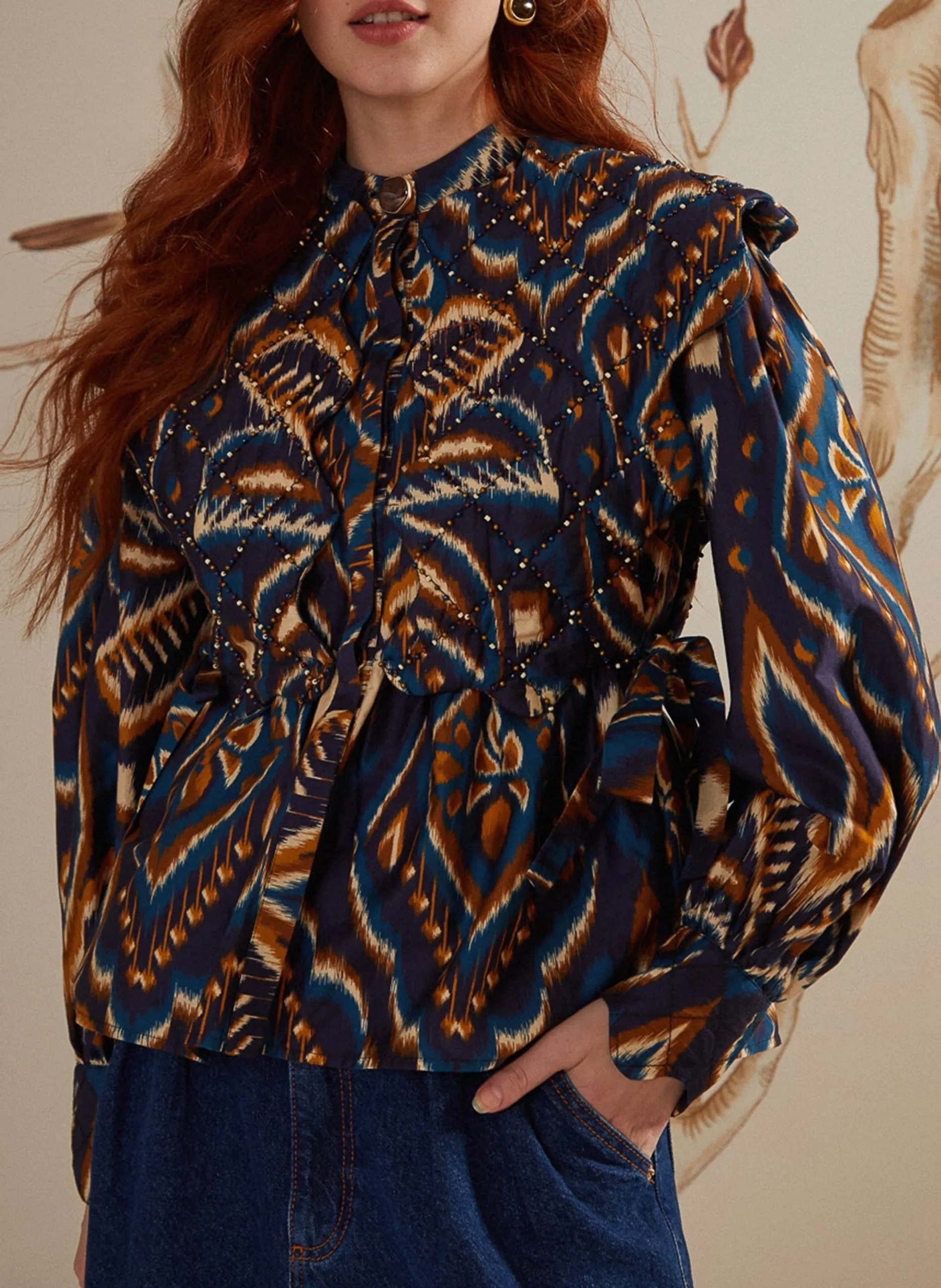 Chemisier matelassé Multicolore