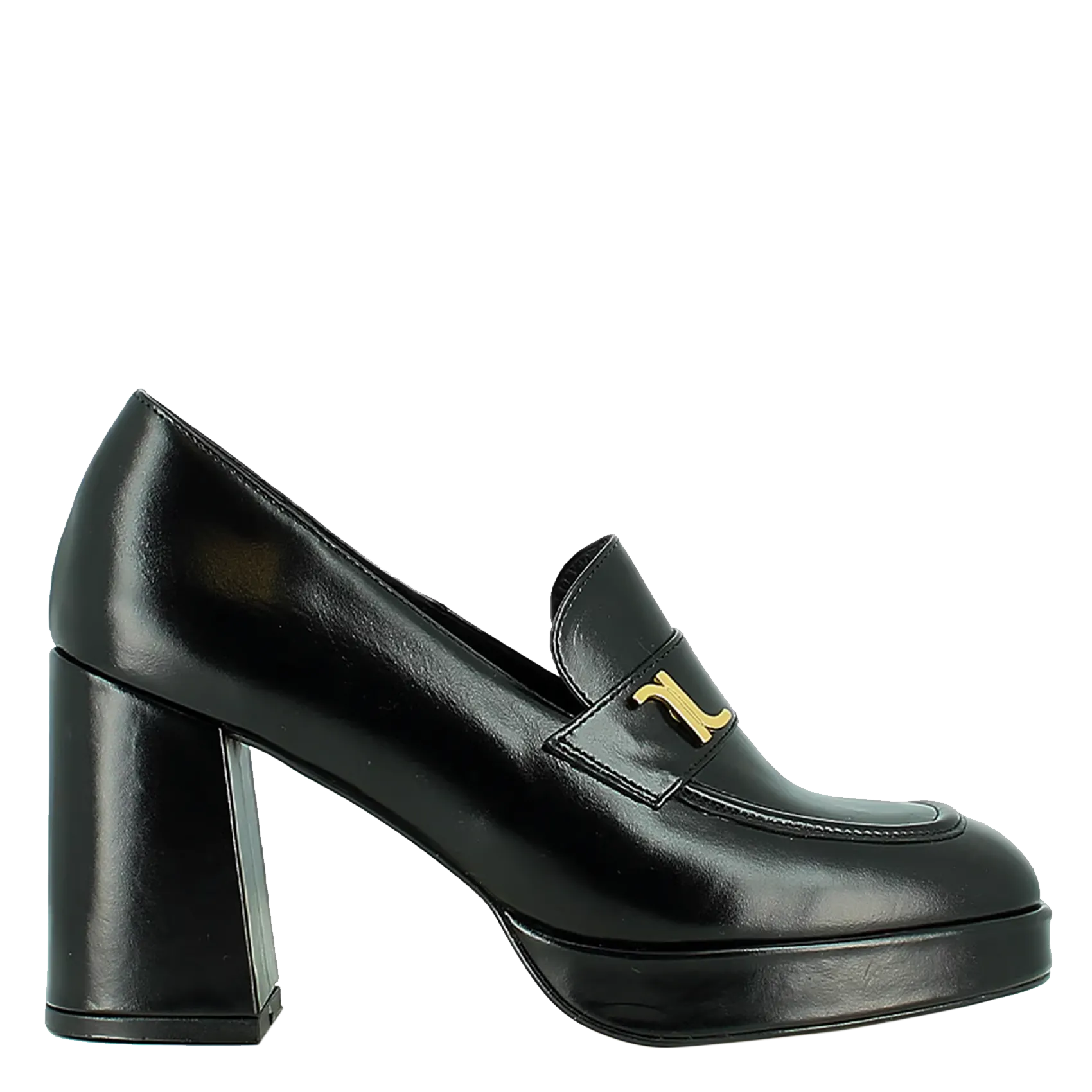 Mocassins monogramme en cuir Noir VIOLON
