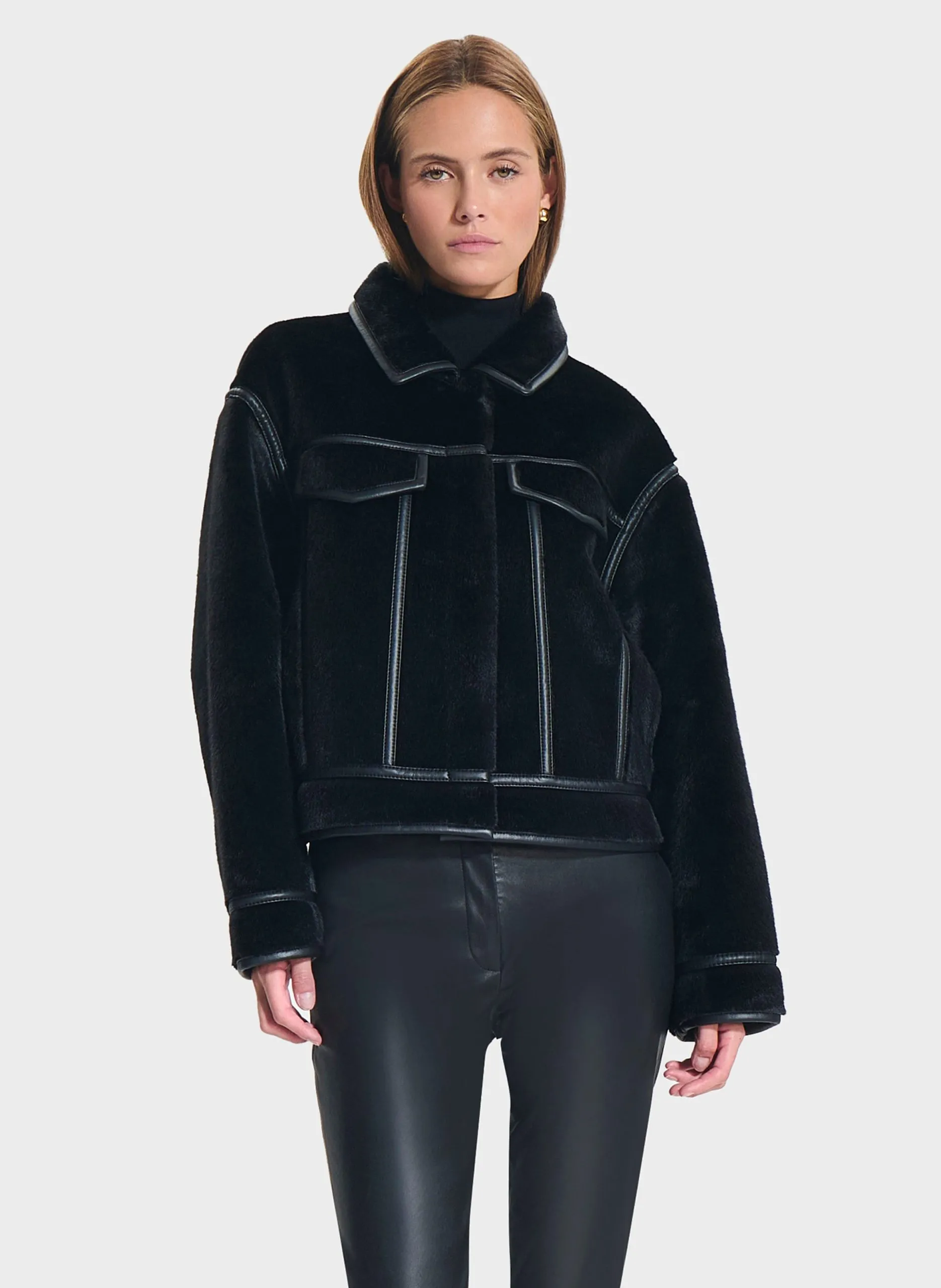 Veste col classique Noir MONGE