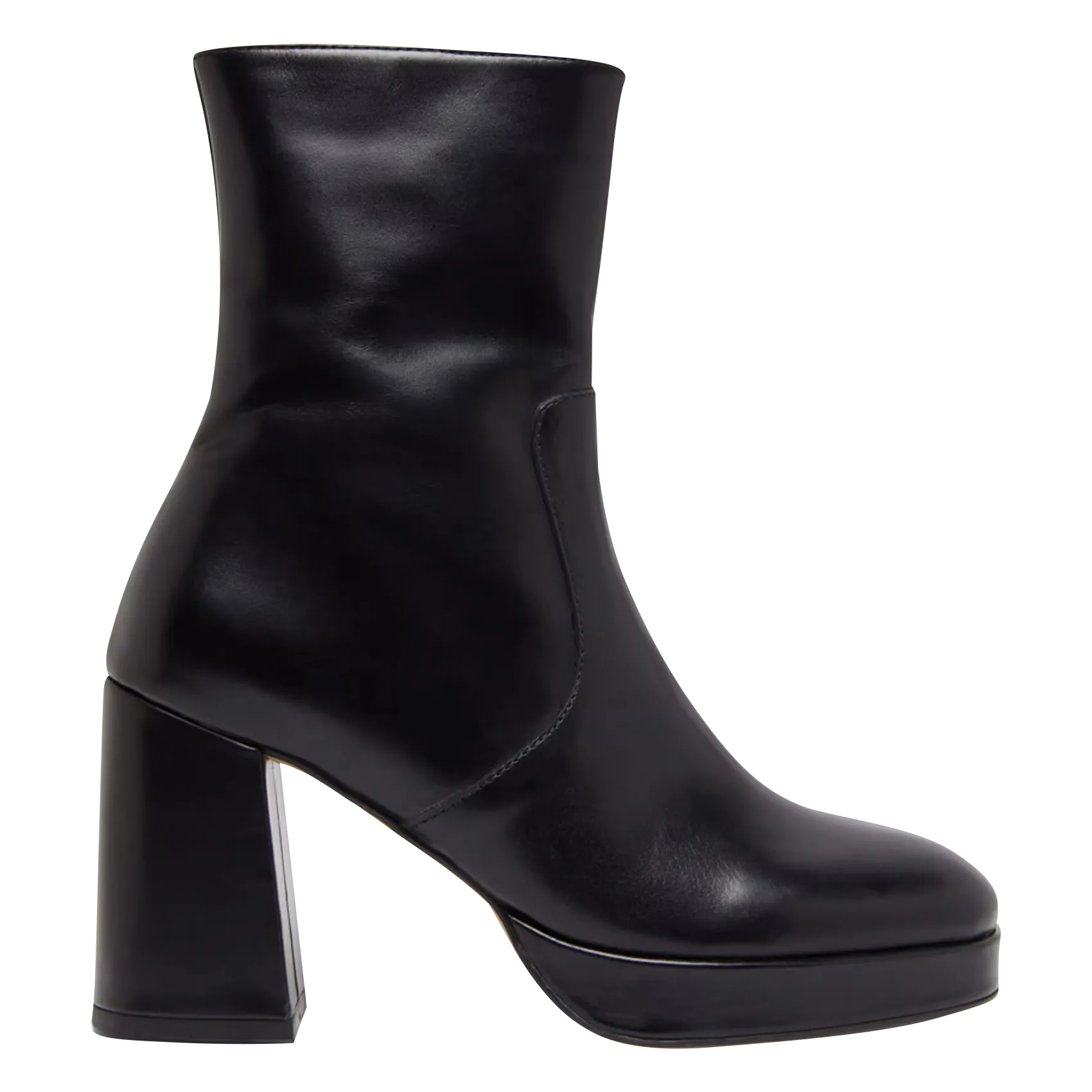 Bottines à talons en cuir Noir VESNA