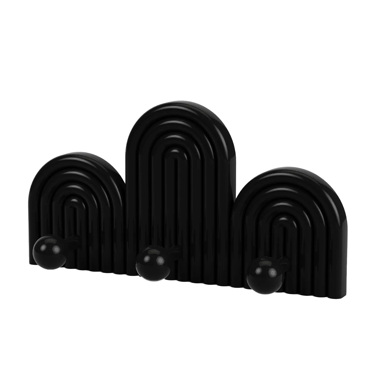 Patère murale 3 crochets Noir ACAPULCO