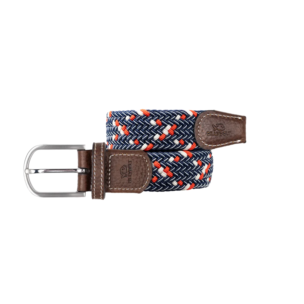 Ceinture tressée élastique multicolore Bleu FRENCHIE