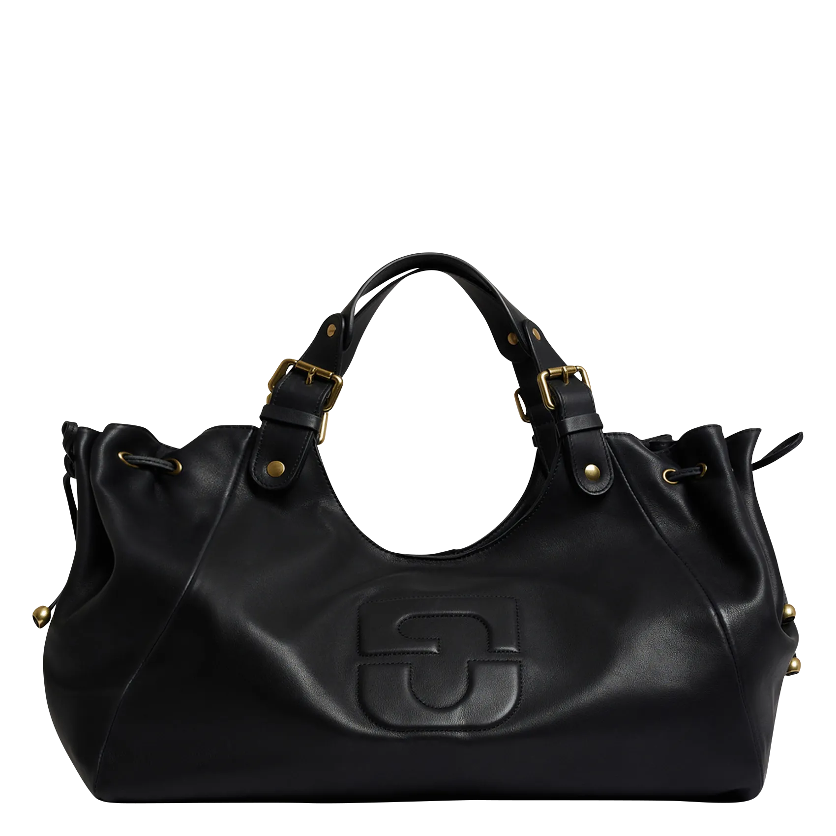 Sac à main en cuir Noir CHIARA GD