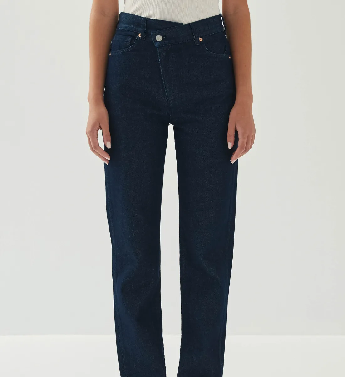 Jean droit en coton Bleu KANSAS