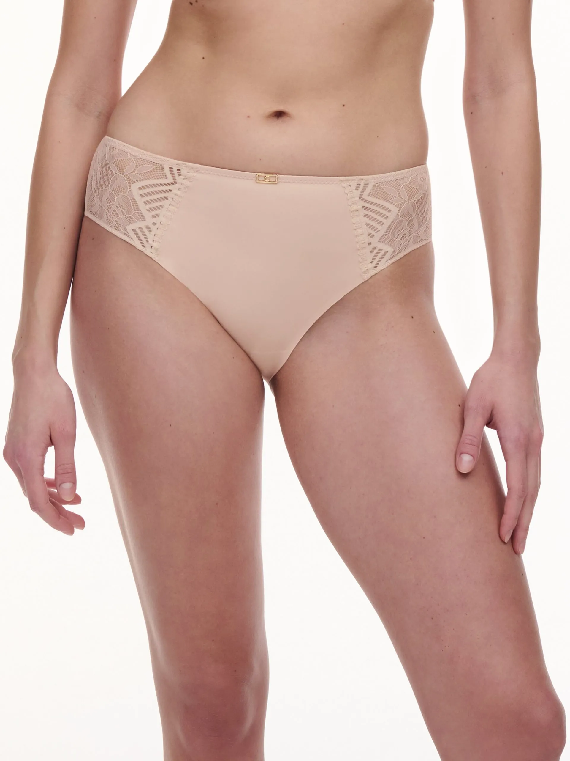 Culotte taille haute en dentelle Beige ORIGINS
