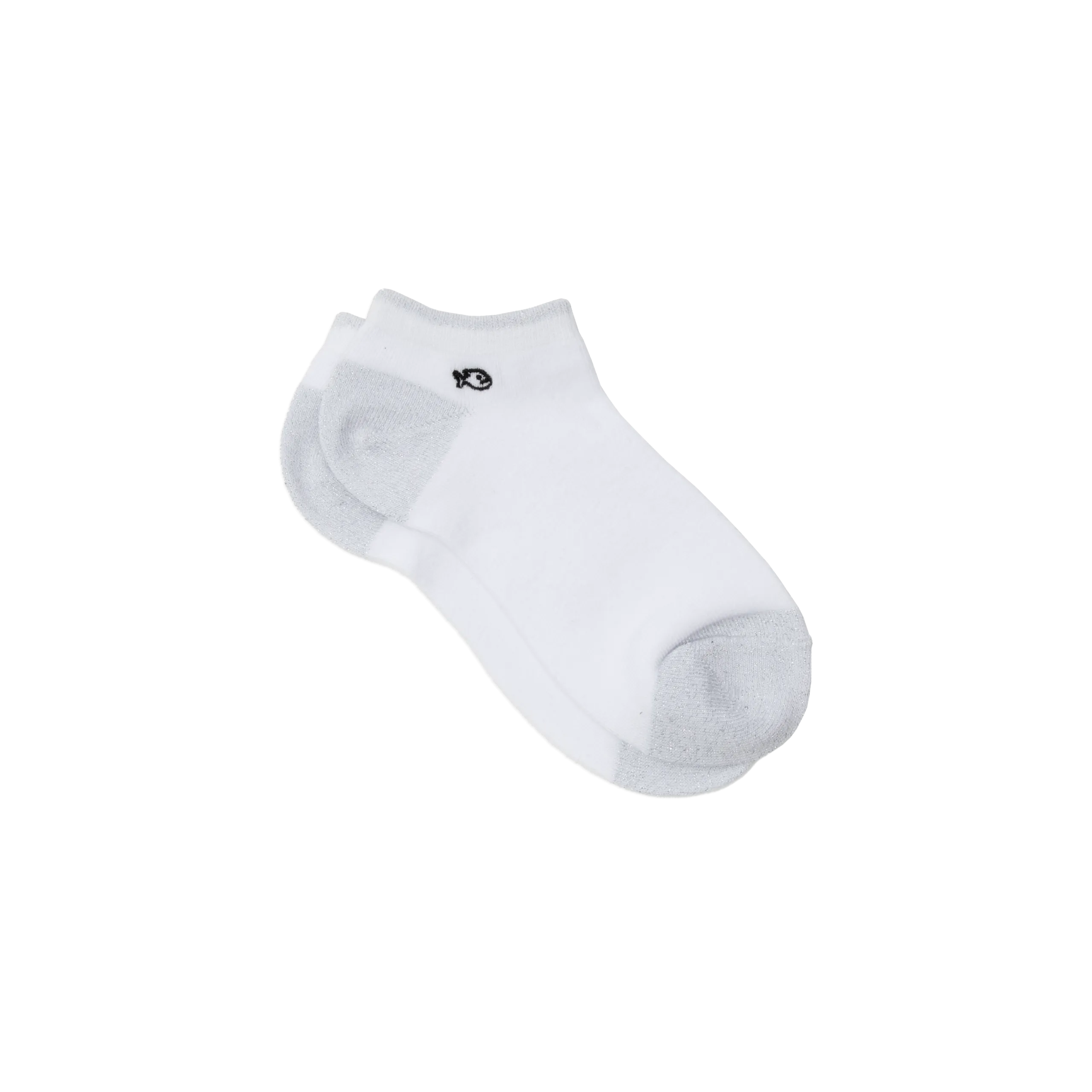 Socquettes en coton peigné unies Blanc BLANC ARGENTE