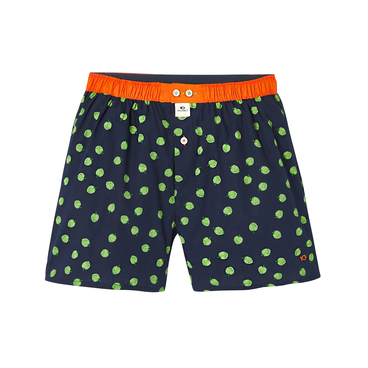 Caleçon en coton biologique Bleu MONSTERA LEAF