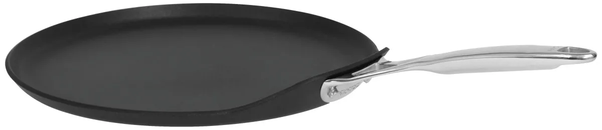 Poêle à crêpes aluminium - anti-adhésive castel'pro fixe Noir