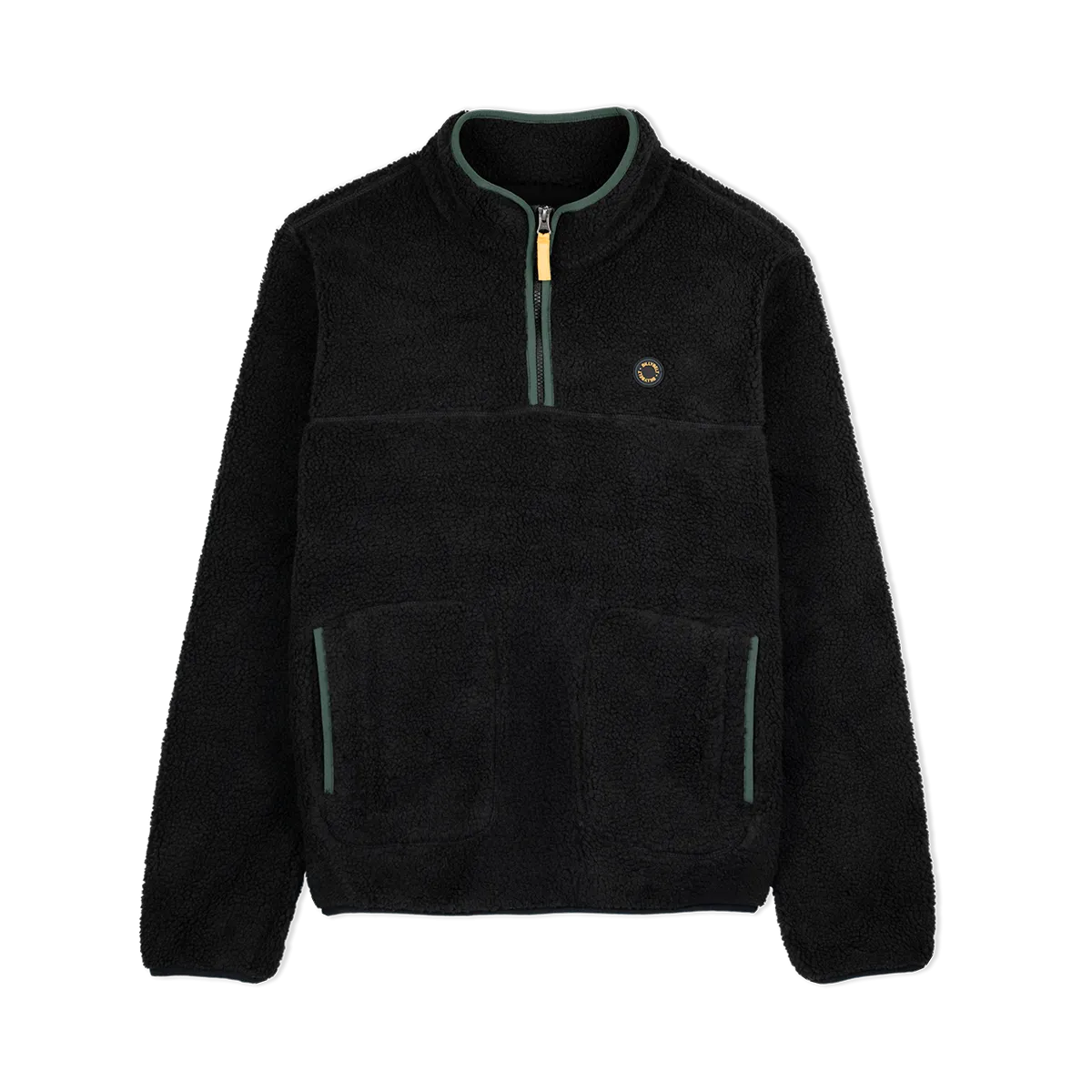 Pull sherpa à col zippé Noir