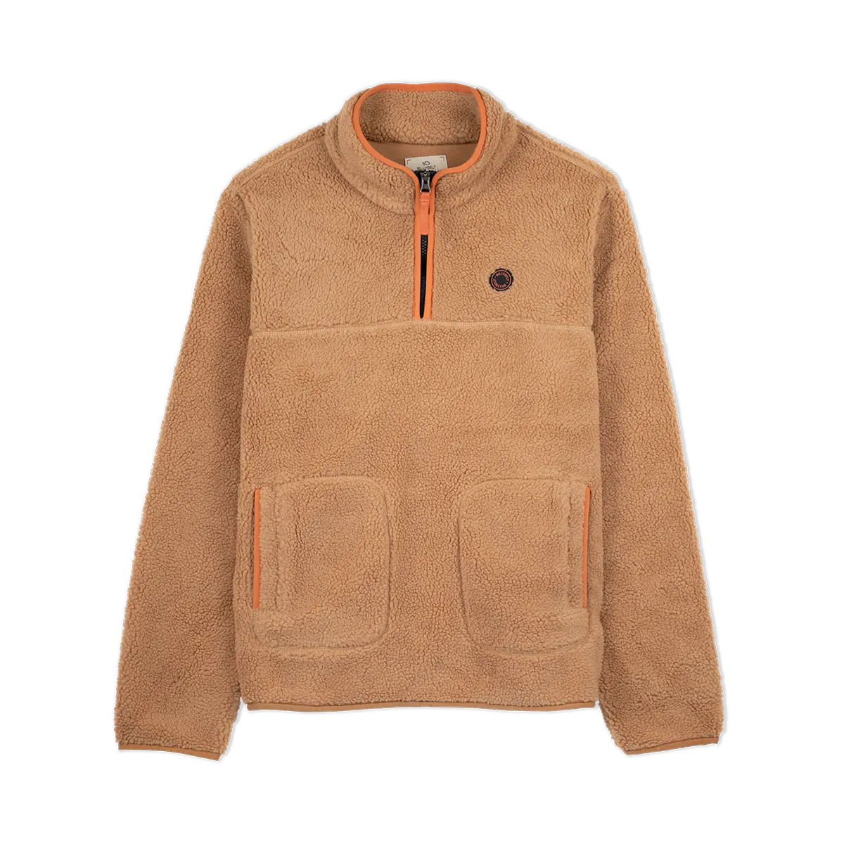 Pull sherpa à col zippé Marron