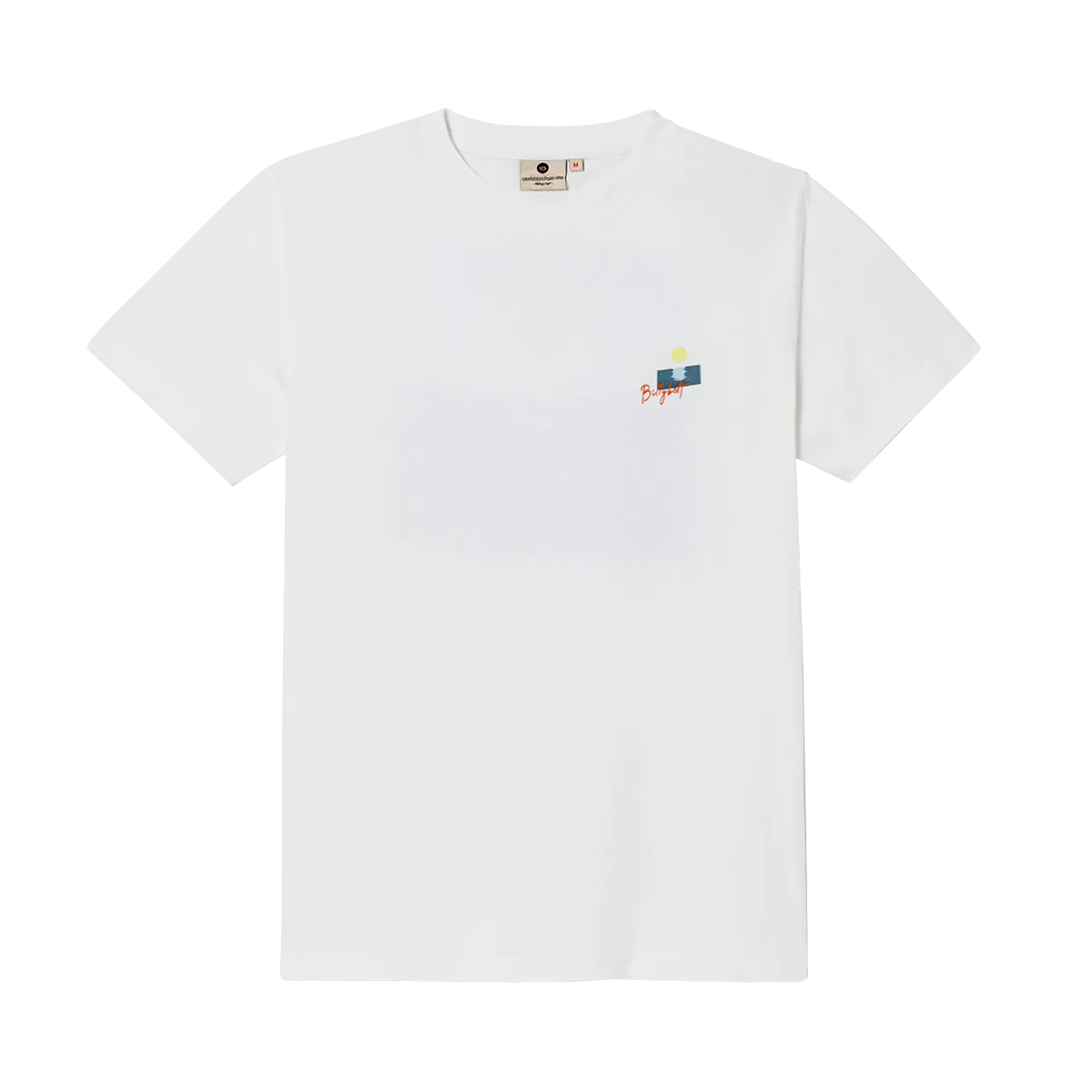 T-shirt vintage imprimé en coton biologique Blanc