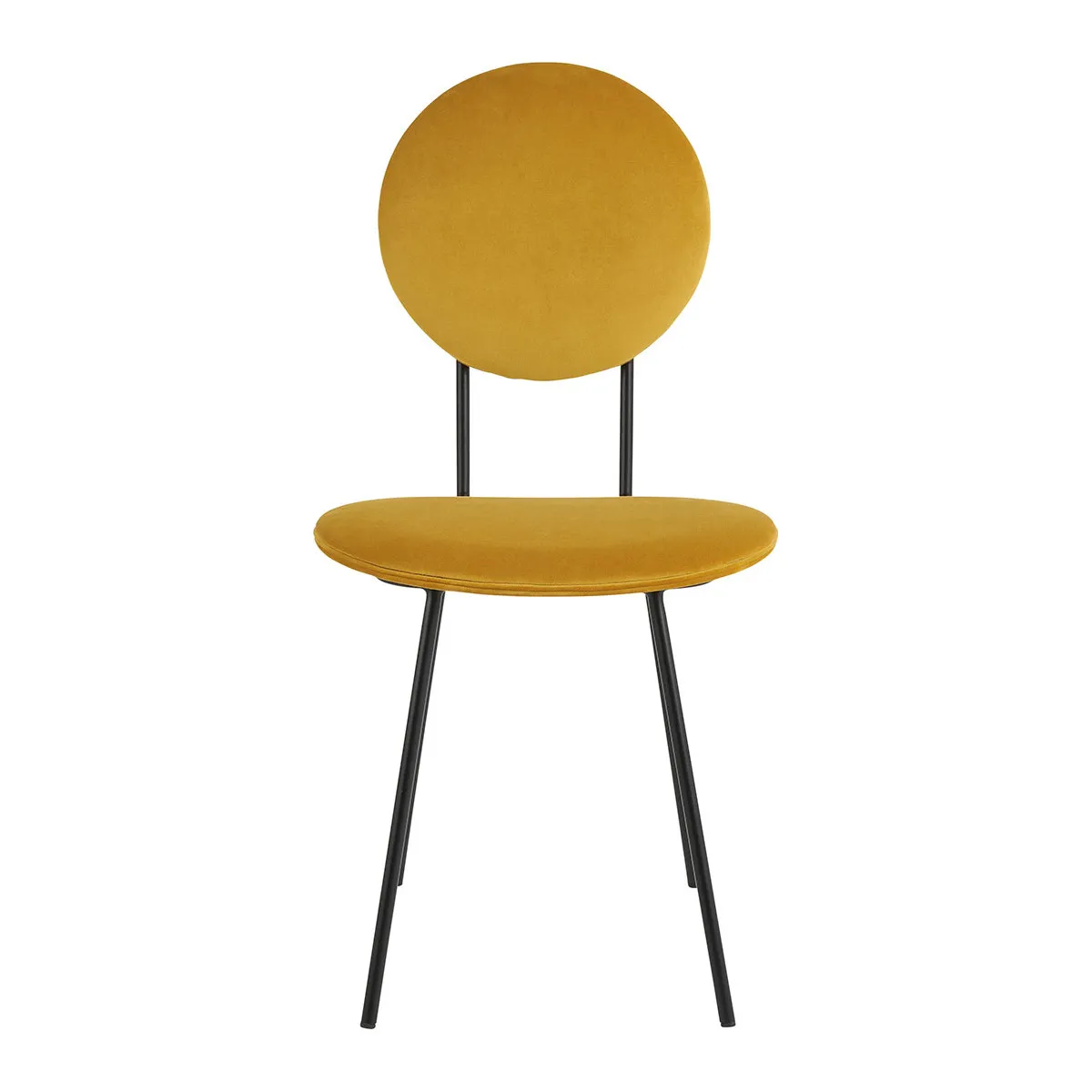 Chaise colette en velours Jaune COLETTE