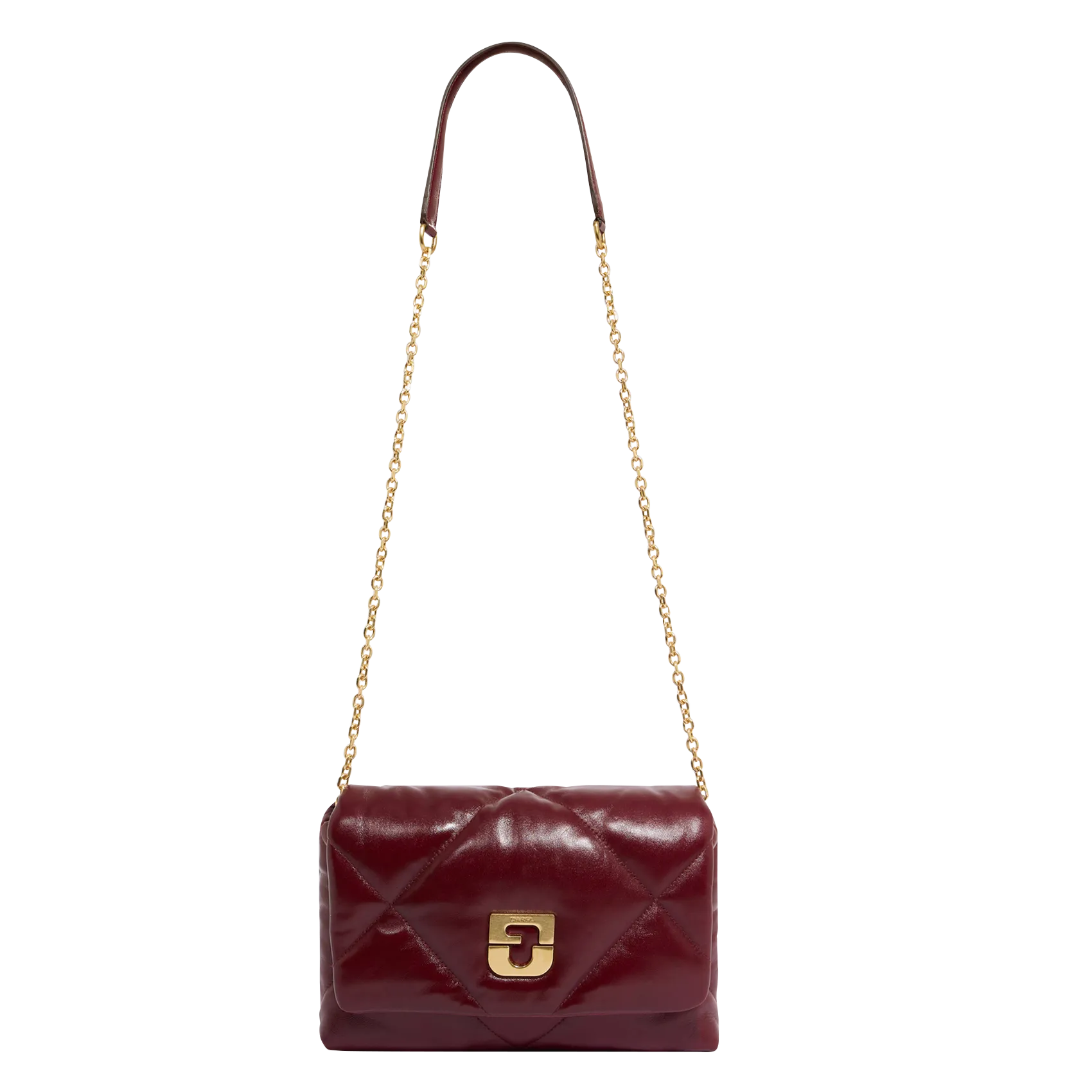 Sac bandoulière en cuir matelassé Rouge LE FANNY
