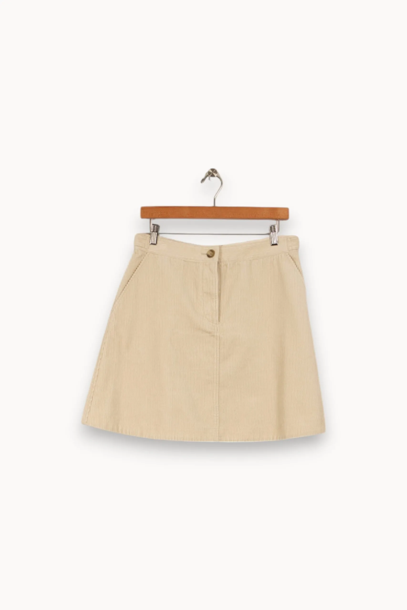 Jupe blanche côtelée Blanc