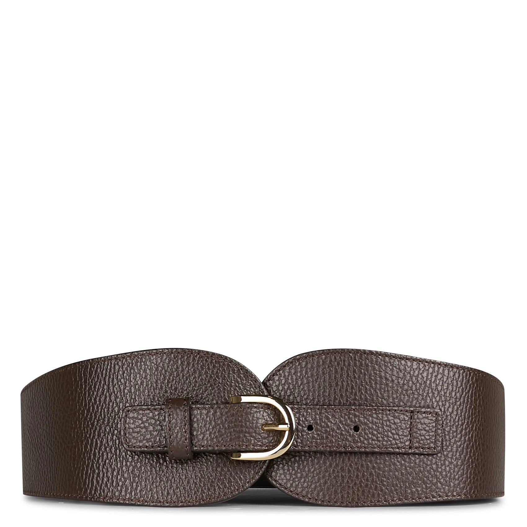 Ceinture corset en cuir Marron OLYMPE