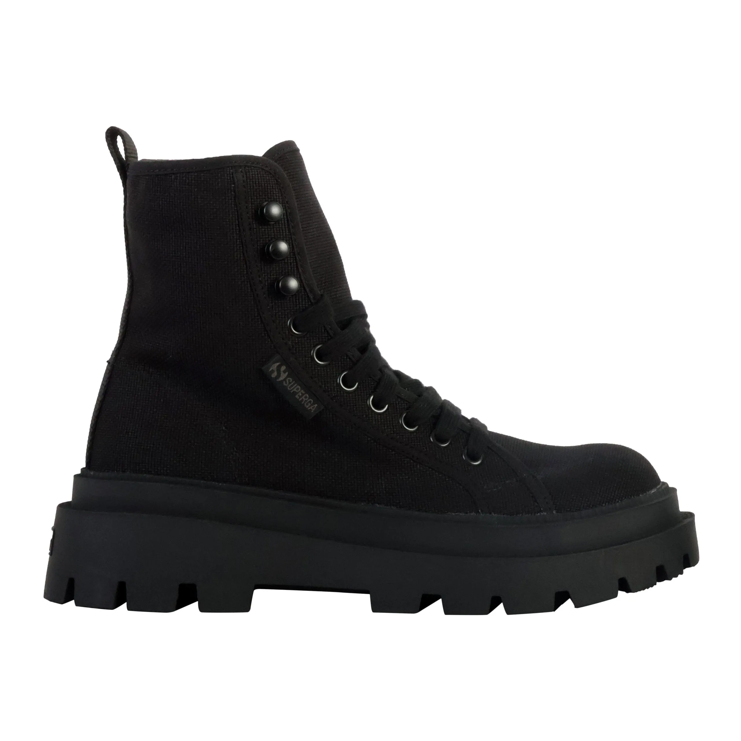 Bottine à lacets superga alpina apex high vegan Noir